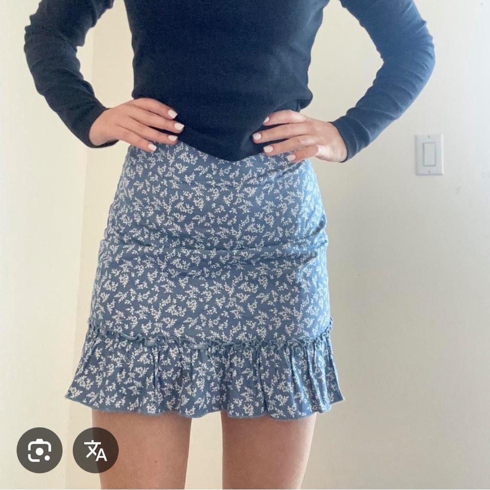 Brandy Melville Cornflower Blue Mini Skirt